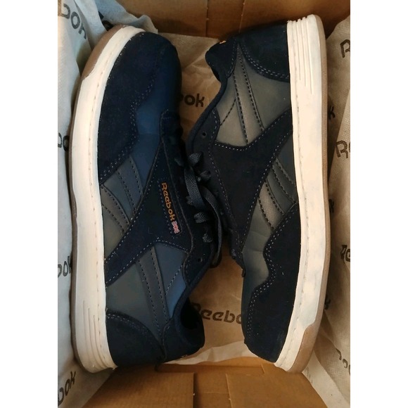 Reebok Club MEMT‎ Work EH Comp Blue & White RB SHOES Mens 7.5 W #812 - Picture 1 of 10